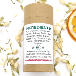 Orange jasmine zero waste natural deodorant 
