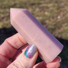Load image into Gallery viewer, Pink Opal Point - Carved Pink Opal Gemstone Tower
