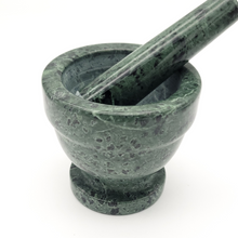 Load image into Gallery viewer, Small Green Marble Mortar and Pestle - 3.25 inch
