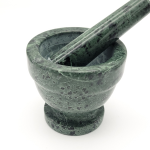 Small Green Marble Mortar and Pestle - 3.25 inch