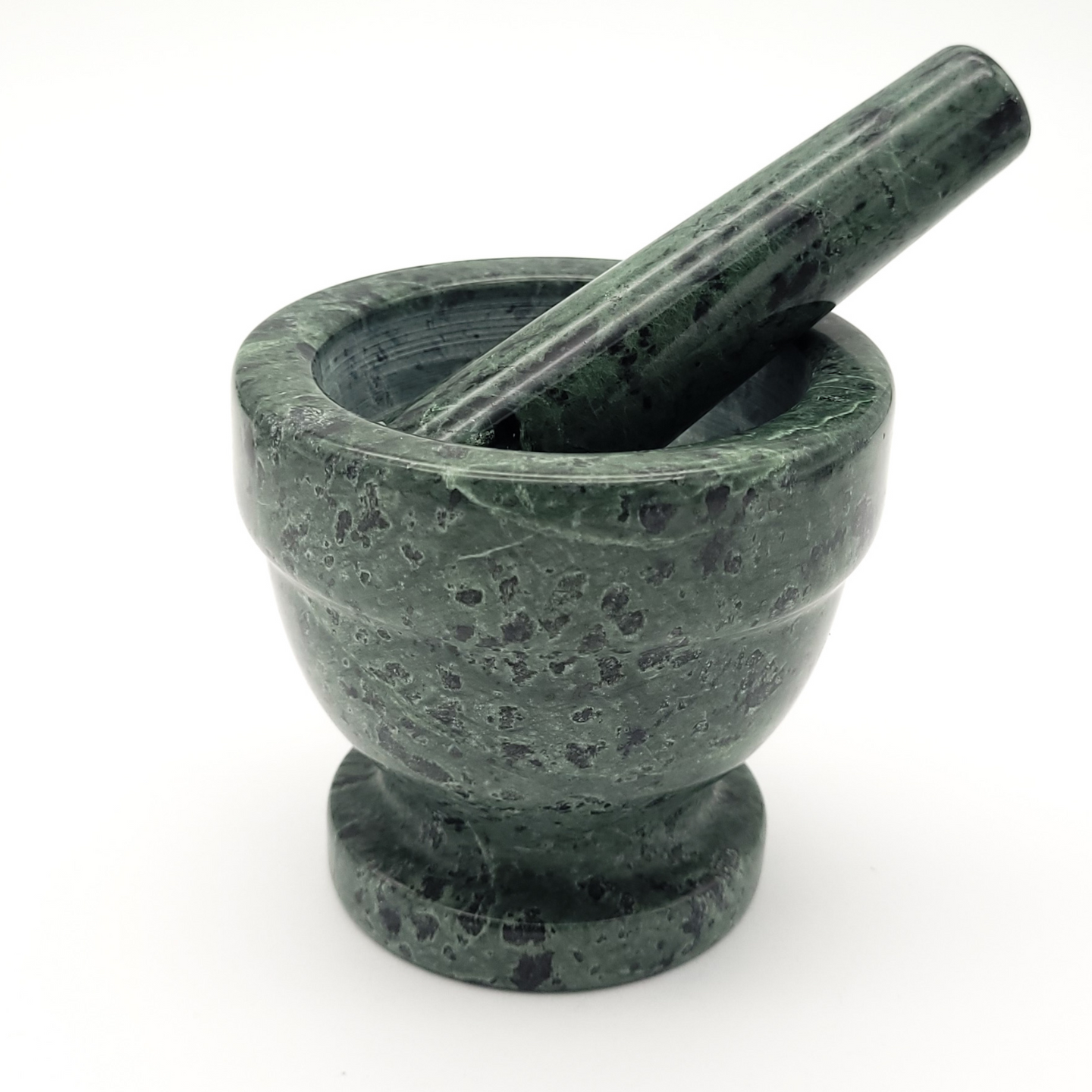 Small Green Marble Mortar and Pestle - 3.25 inch