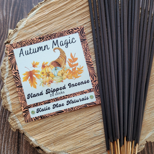 Autumn magic hand dipped incense sticks 