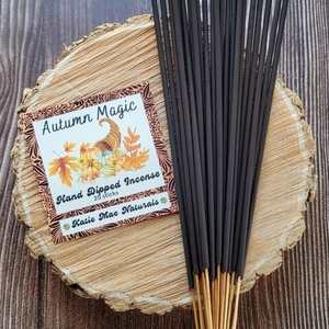Autumn magic hand dipped incense sticks 