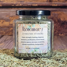 Load image into Gallery viewer, Organic dried rosemary leaf apothecary herb jar
