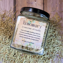 Load image into Gallery viewer, Organic rosemary apothecary herb jar 
