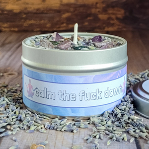 Calm the fuck down candle