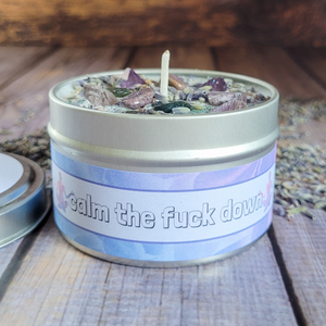 Calm the fuck down soy wax candle
