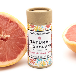 Grapefruit scented all natural deodorant in biodegradable tube 