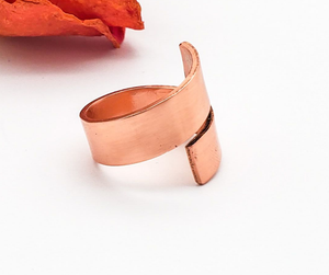 Polished Copper Wrap Ring - Handmade to Order