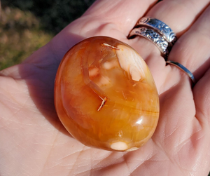 Carnelian Palm Stone (#5)