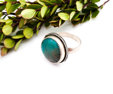 Load image into Gallery viewer, Genuine Turquoise and Sterling Silver Ring - Size 11
