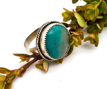 Load image into Gallery viewer, Genuine Turquoise and Sterling Silver Ring - Size 11
